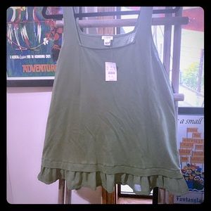 NWT: Med JCrew Olive Green Tank